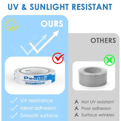 48 Roll Blue Painters Tape 1 Inch Wide Bulk Masking Paint Tape 0.94inx55yds - size: 0.94 Inch X 48 Rolls
