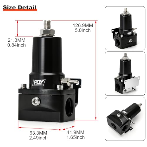 Adjustable EFI Fuel Pressure Regulator Kit 30-140PSI 10AN Return Feed