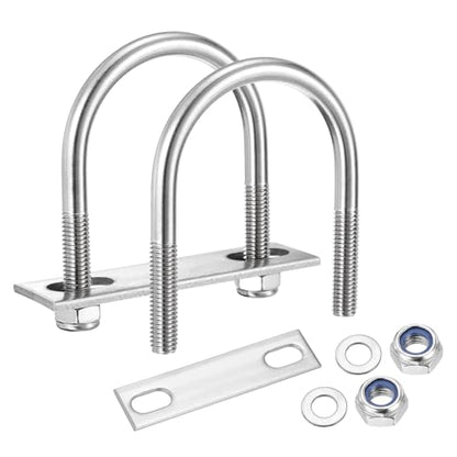 METALLIXITY U Bolts 4Set M8x51x78,Round U Bolt Kits 304 SS U Clamp - color: Silver, size: M8x51x78mm
