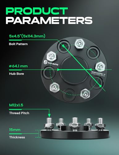 YHTAUTO 5x4.5 Hub Centric Wheel Spacers 15 mm for Acura, Honda - size: 15mm Thickness, style: 2 PCS
