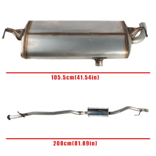 Exhaust Pipe Resonator Muffler Set Fit for Nissan Rogue 2.5L 2008-2013