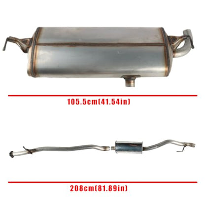 Exhaust Pipe Resonator Muffler Set Fit for Nissan Rogue 2.5L 2008-2013