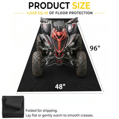 Golener Oil Spill Mat - Garage Floor Mat, Absorbent Oil Pad, Premium Maintenance Mat, Waterproof, Contain Liquid, Protect Garage Surface from Spill & Stain, Reusable, Washable, Durable, Black, 48”x96” - size: 4' x 8' (Rectangular)