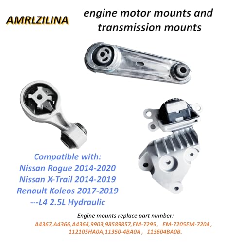 Engine Motor Transmission Mount Kit for Nissan Rogue 2014-2020 - size: Nissan Rogue 2014-2020 Nissan X-Trail 2014-2019