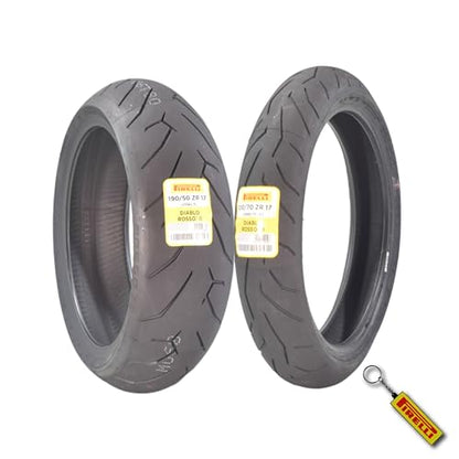 Pirelli Diablo Rosso II Motorcycle Tire Set 120/70 ZR17 & 190/50 ZR17 - size: 120/70ZR17; 190/50ZR17