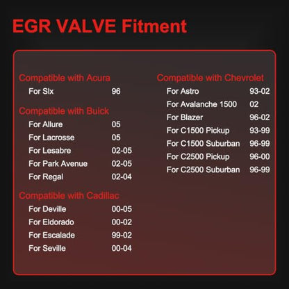 EGV589 EGR Valve kit Compatible with Silverado 1500 for Impala