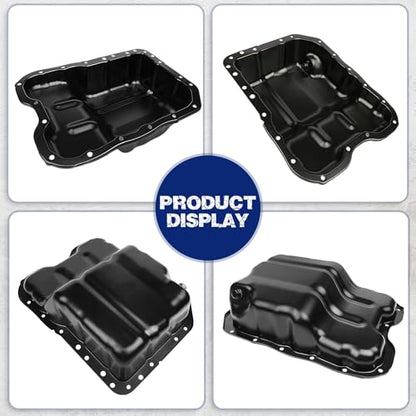 Transmission Oil Pan with Drain Plug, Fit for Mitsubishi Lancer 2008-2012 2.0L, Fit for Mitsubishi Outlander 2006-2012 2.0L, Fit for Mitsubishi ASX 2010-2015 2.0L, OE MN187235 - size: MN187235