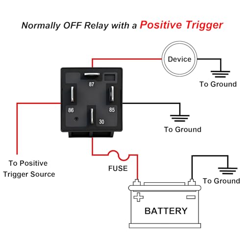 2 Pack 48V 40A Car Relay Harness, 4-Pin SPST, 12AWG Harness Sockets, Automotive Switches and Starters, for Automotive Truck Van Motorcycle Boat - size: 4-Pin 48V