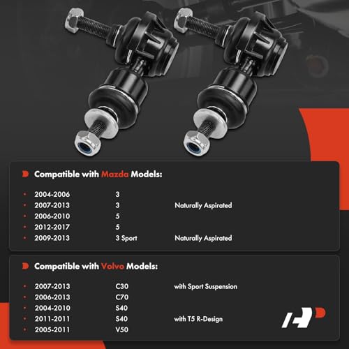 A-Premium Rear Sway Bar Link Stabilizer Bar Link, Compatible with Mazda