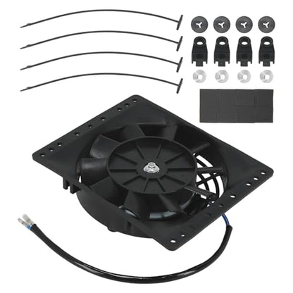 maXpeedingrods 6'' Inch Slim Push Pull Electric Radiator Cooling Fan 650CFM Mount Kit Universal 12V 80W - size: 6 inch