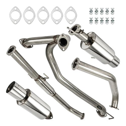 PHILTOP Cat-Back System Fit for 2007-2008 Hyundai Tiburon V6 2.7L - size: 2007-2008 Hyundai Tiburon V6 2.7L