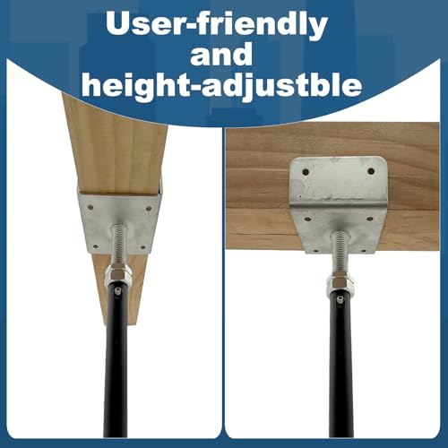 2 Pack U-Shaped Floor Jack for 4x2, 4x4, 4x6 Joists - Adjustable Steel Telepost with U-Head, Mini Screw Jack, Post Jack.6-9 Inch Adjustment Range. - size: 6-9