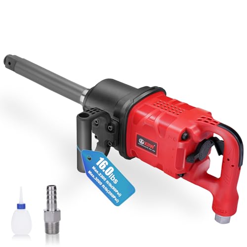 1 Inch Air Impact Wrench, Up to 3000ft-lbs Torque, 5000RPM 1'' Impact Gun - size: 1 Inch | 3000 ft-lbs w/6" Extended Anvil