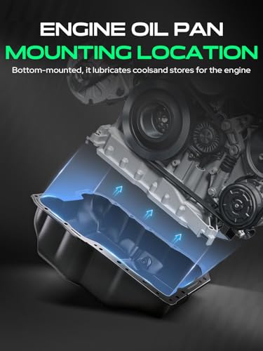 YHTAUTO Engine Oil Pan Sump with Drain Plug for Chevrolet, Buick, Cadillac