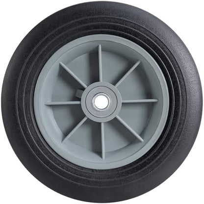 2 Pcs 10 inch Solid Rubber Tires, 10" x 2" Flat Free Tire and Wheel