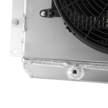 4Row Aluminum Radiator with Shroud Fan for 1960-1984 1983 1982 1978 1976 Toyota Land Cruiser Radiator Pickup FJ40 FJ45 3.9L 4.2L L6 1978 1979 1980