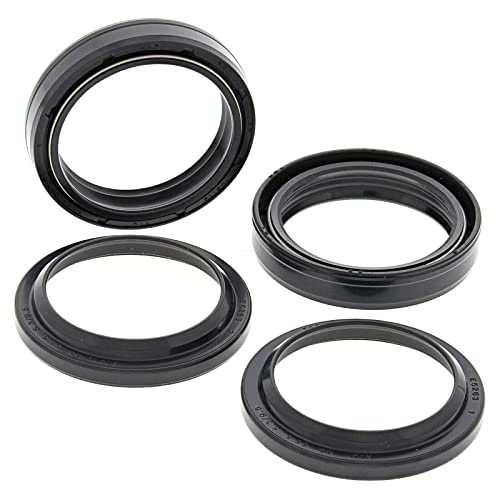 Fork Seal & Wiper Set fits - KDX200 KDX 200 1986-1992 - Fork Dust Seals - Wear-Resistant Seal Kit - Fork Oil Seals & Wiper Rebuild Repair Kit - High Strength Rubber Seals