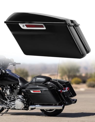 TCMT Hard Saddlebags & Liners Carpet Fit For Harley 2014-2024 - color: Chrome Latches, size: Standard