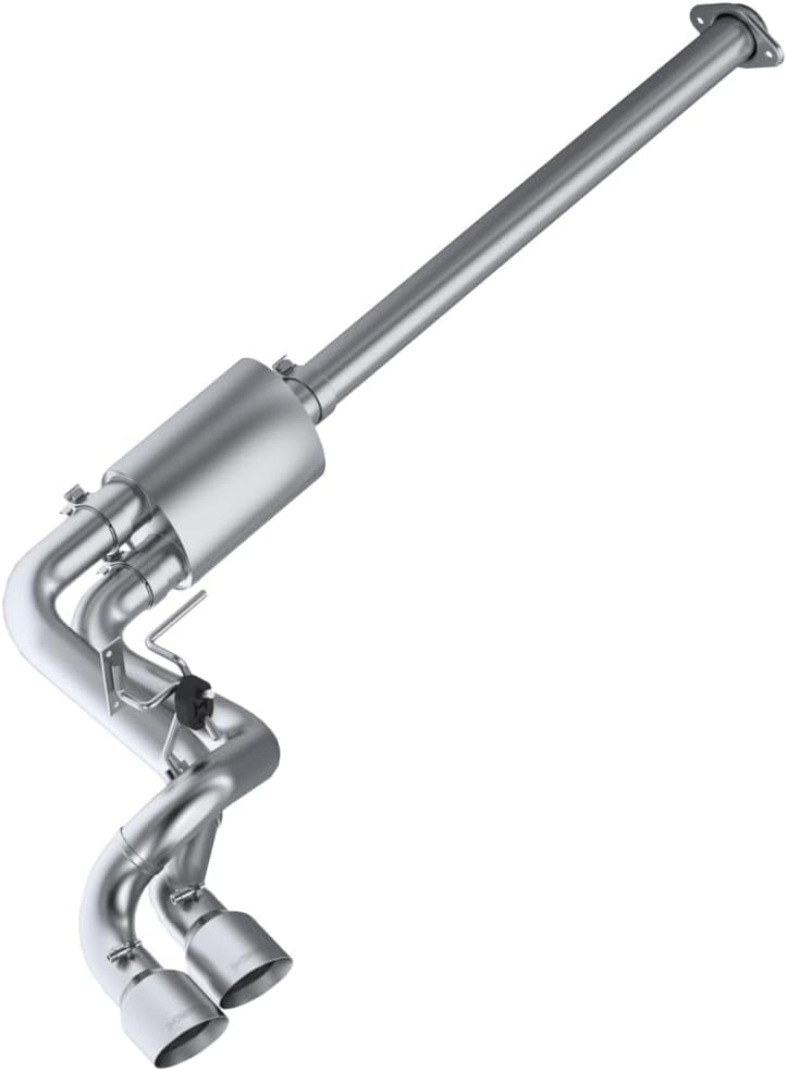 MBRP S5261AL Exhaust System Cat Back (2009-2014 Ford F150 3" Pre-Axle Dual Outlet, AL) - color: Aluminized Steel