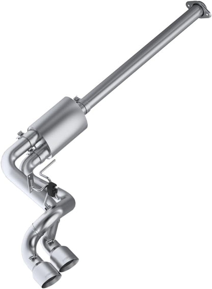 MBRP S5261AL Exhaust System Cat Back (2009-2014 Ford F150 3" Pre-Axle Dual Outlet, AL) - color: Aluminized Steel