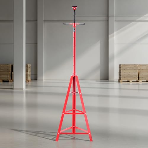 VEVOR Under Hoist Tripod Stand, 2 Ton (4409 lbs) Capacity High Lift Jack Stand Reach Underhoist Support, Lifting from 47.24" to 84.65", 4-Level Adjustable Height, Heavy Duty Carbon Steel for Car Lift