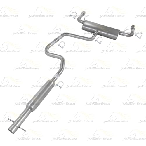 Exhaust System Kit Compatible for 2009-2012 Chevy Malibu 3.6L (Resonator Intermediate Pipe and Muffler, 2008-2012 Chevy Malibu 3.6L) - color: Resonator Intermediate Pipe and Muffler