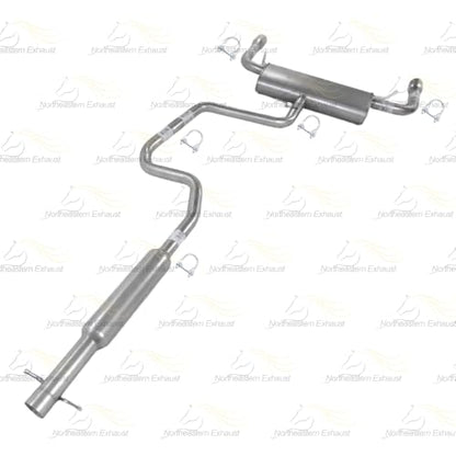 Exhaust System Kit Compatible for 2009-2012 Chevy Malibu 3.6L (Resonator Intermediate Pipe and Muffler, 2008-2012 Chevy Malibu 3.6L) - color: Resonator Intermediate Pipe and Muffler