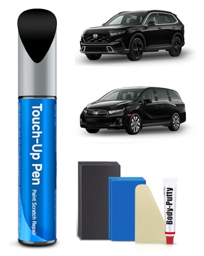 NH-731P Crystal Black Pearl Touch Up Paint Kit Compatible with Honda Exact Match Car Scratch Repair Touch Up Paint Kit - color: Crystal Black Pearl(NH-731P) compatible with All Models