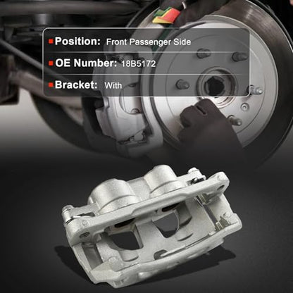 cciyu Front Right Disc Brake Caliper Assembly With Bracket 18B5172 - size: Front Right[18B5172]