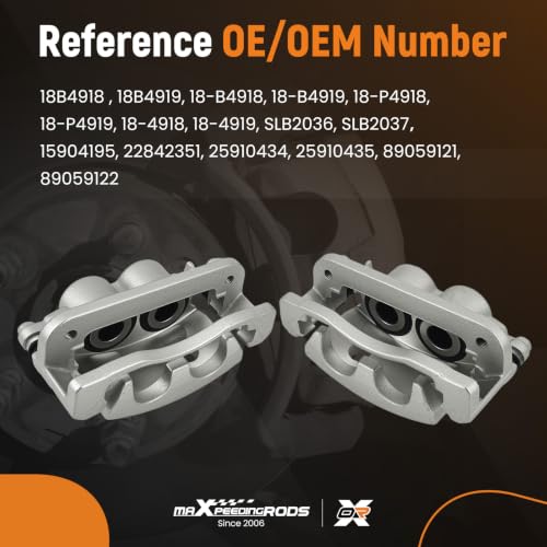 maXpeedingrods for 18B4918 18B4919 Front Brake Calipers for Silverado 1500 - size: 18B4918+18B4919