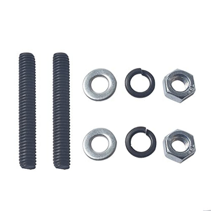 New upgradation Exhaust Muffler Pipe and gasket nut for 49cc 60cc 66cc 80cc - size: Exhaust Muffler Pipe kit Black