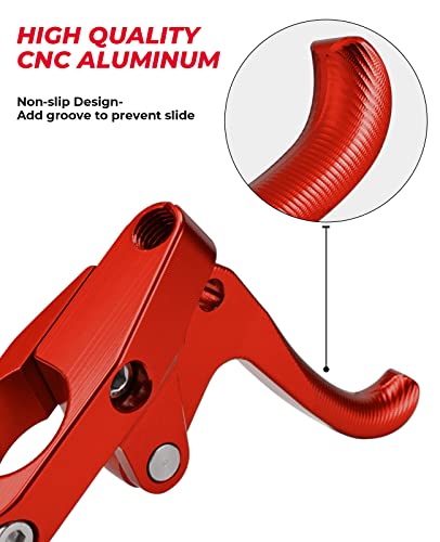 KEMIMOTO Finger Throttle Compatible with Wave Runner Jet Ski Sliver Red Aluminum Alloy - color: Red