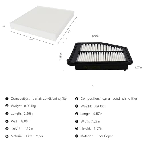 Engine Air Filter Replacement 17220-R1A-A01,80292-SDA-A01 Cabin Air Filter Combo Set Compatible with Honda Civic 2012-215 for Acura ILX 2013-2015 for Honda Civic 1.5L 2022-2023 - style: 17220-R1A-A01&80292-SDA-A01