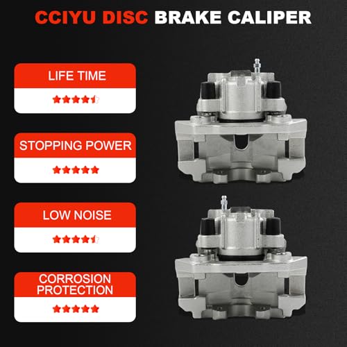 cciyu Rear Left & Right Disc Brake Calipers Assembly 18B4831 18B4830 - size: Rear[18B4831+18B4830]