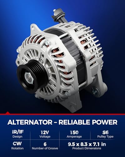 KAX 150Amp New Alternator Fit for Ford Fusion 2010 2011 2012 - size: 11273N