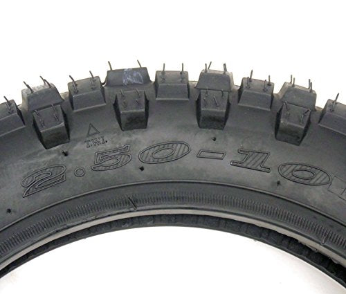 MMG 2.50-10 Knobby Tire & Tube Combo, Front/Rear, Dirt Bike