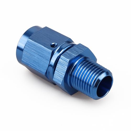 AC PERFORMANCE -4 AN Female to 1/8" NPT Male Swivel Fitting Aluminum Blue - color: Blue, size: 4AN to 1/8 NPT