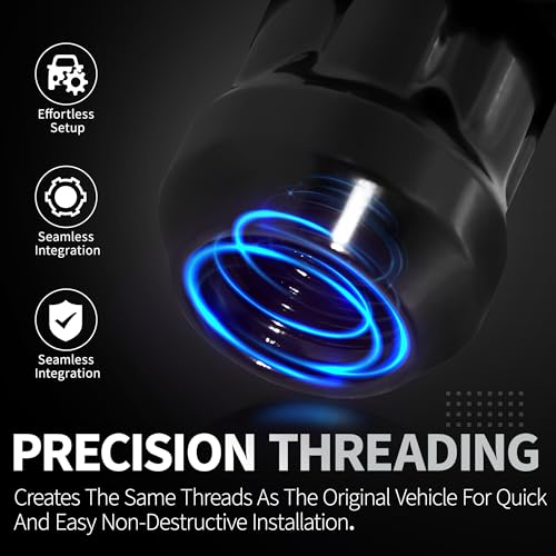 20 PCS 1/2-20 Black Lug Nuts, 1.35" Tall Hex Trailer Lug Nuts, 60 Degree Conical Cone Seat with Socket Key, Wheel Lugnuts Compatible with Jeep Cherokee 1984-2001, Jeep Wrangler JK 1987-2018 - color: Black, 20pcs+1 Point Spline, size: M12.7x1.27