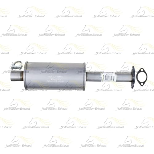 Exhaust Resonator Pipe Compatible for 2013-2014 Ford Fusion 1.6L | 2013-2019 Ford Fusion 2.5L | Stainless Steel | Northeastern Exhaust | Free Gasket & Clamp Included | Direct-Fit Replacement