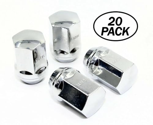 Set of 20 Veritek 14x1.5mm Chrome 7/8 22mm Hex Duplex Acorn OEM Style 1.5 Inch 38.5mm Lug Nuts for Factory Wheels
