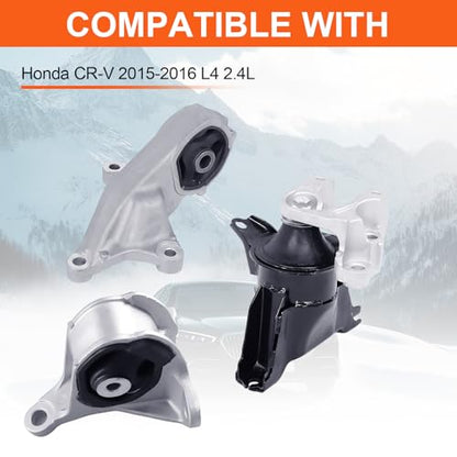 Engine Motor Mount Compatible with CR-V 2015-2016 L4 2.4L, Replacement for A65081 A65053 A65069 - size: CR-V 15-16 2.4L
