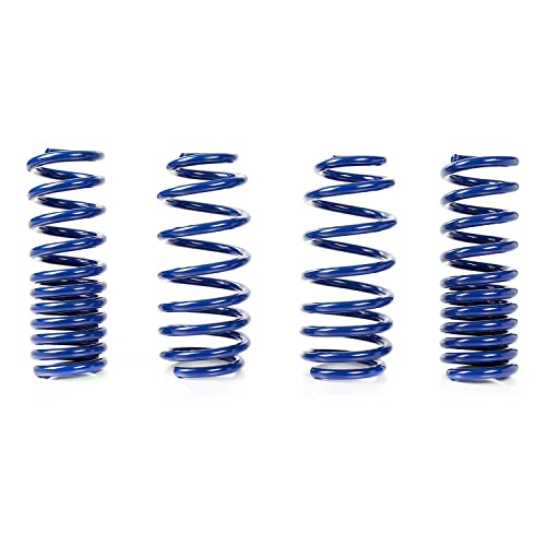 Lowering Springs kit Compatible With Dodge Challenger 2008-2021 V6 V8, 1.5 Inch Front Drop And 1.5 Inch Rear Drop (Blue)