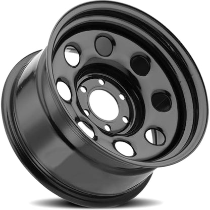 Vision 85 Soft 8 Black Wheel with Painted Finish (15x8"/6x139.7mm) - size: 15 inches x 8 inches