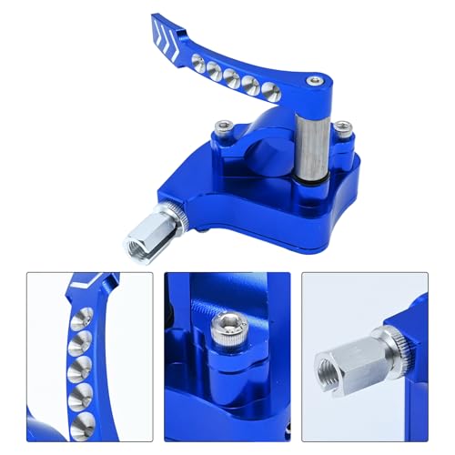 EATAKWARD Universal Billet CNC 7/8 inch ATV Throttle Lever Thumb Controller Thumb Throttle Replacement for Yamaha Raptor 350 660 700 HD TRX 400EX Replacement for Suzuki LTR450 250 500 LTZ400 250 etc - color: Blue//