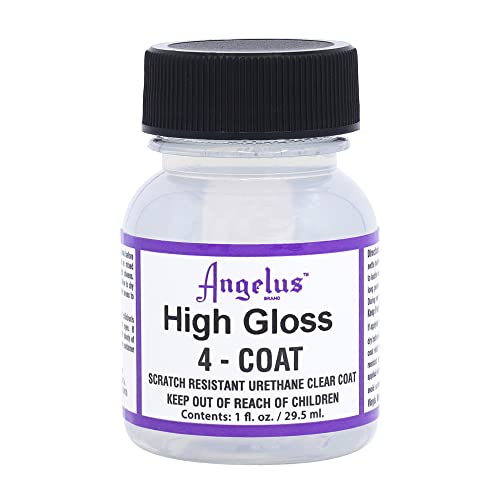 Angelus High Gloss 4-Coat Scratch-Resistant Leather Sealer – Durable, Flexible, Clear Coat Protection for Leather Shoes, Bags, Jackets & More - High Gloss Finish - 1 fl oz