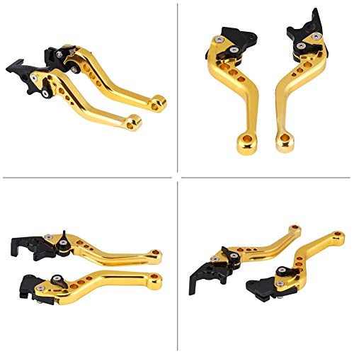 Tbest 125 X,Brake Lever Handle,1 Pair of 22mm 7/8 CNC Aluminum Motorcycle Clutch Drum Brake Lever Handle Universal for Most of Motorcycles,Scooters and Electric Bike(Yellow) - color: Yellow