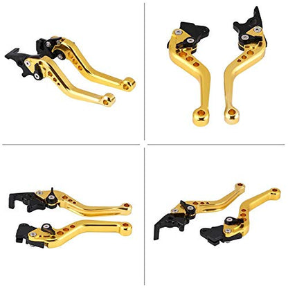 Tbest 125 X,Brake Lever Handle,1 Pair of 22mm 7/8 CNC Aluminum Motorcycle Clutch Drum Brake Lever Handle Universal for Most of Motorcycles,Scooters and Electric Bike(Yellow) - color: Yellow