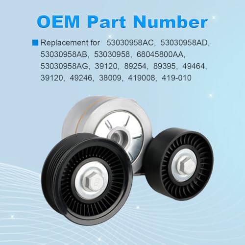 Belt Tensioner Assembly Compatible with Dodge Dakota Durango Ram 1500 - size: Belt Tensioner
