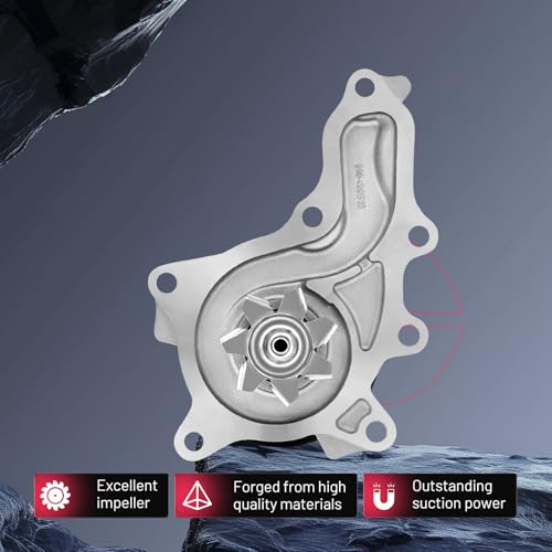 BDFHYK AW6252 Water Pump Compatible with Toyota Camry 2010-2017, RAV4 2009-2020, Highlander 2009-2019, Sienna 2011-2013, Venza 2009-2016, Replaces 1312448 1610009515 42031 - size: AW6252