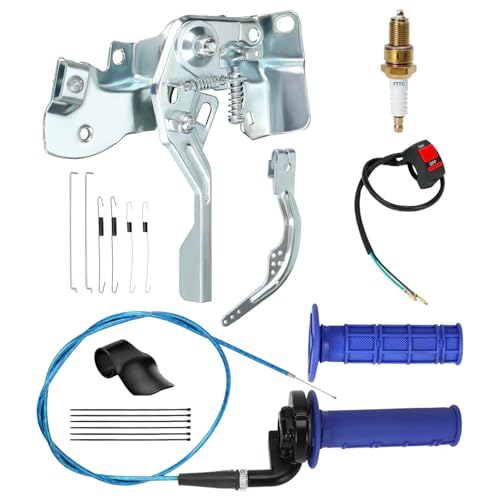 HIAORS Throttle Linkage Control Assembly and 7/8" Mini Bike Throttle Kit Compatible with Coleman CT200U BT200X B200R Baja Warrior MB200 Massimo Motovox MBX20 Predator 212 GX160 GX200 Engine Parts Blue - color: Blue